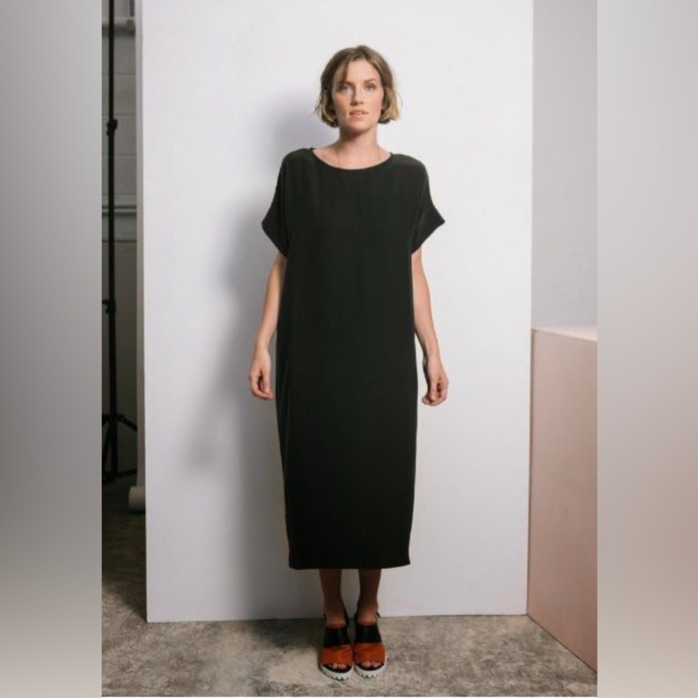 Elizabeth Suzann: Discontinued Linen Georgia Dress, L/XL, Black